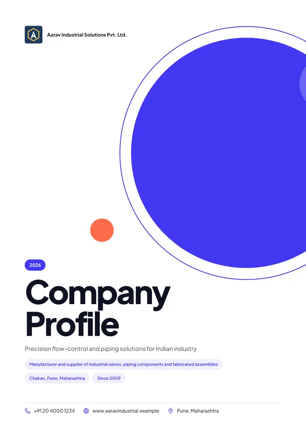 Aura company profile cover design